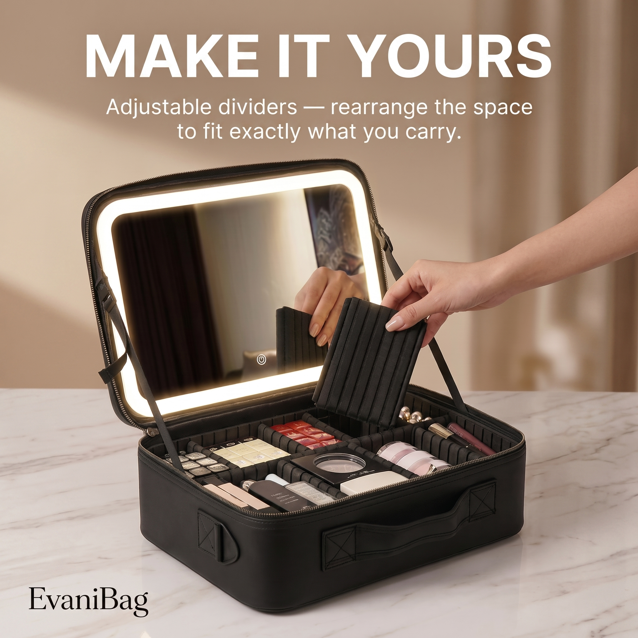 EVANIBAG™ LED Makeup Case